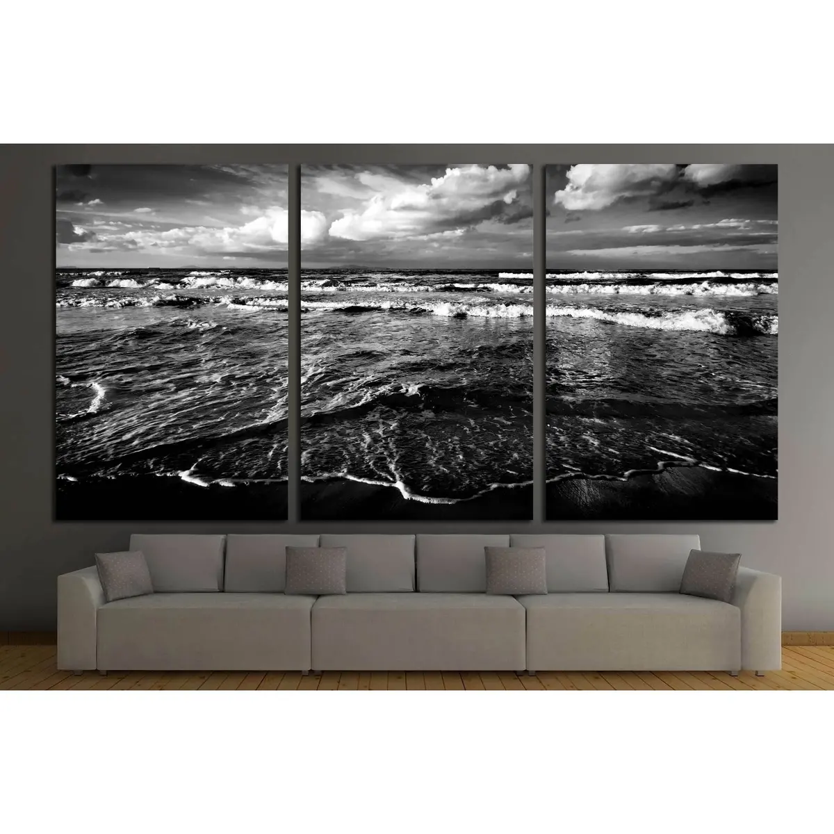 Sardinian Sea Winter Dramatic Waves Ecology №2667 Ready To Hang Canvas Print 5