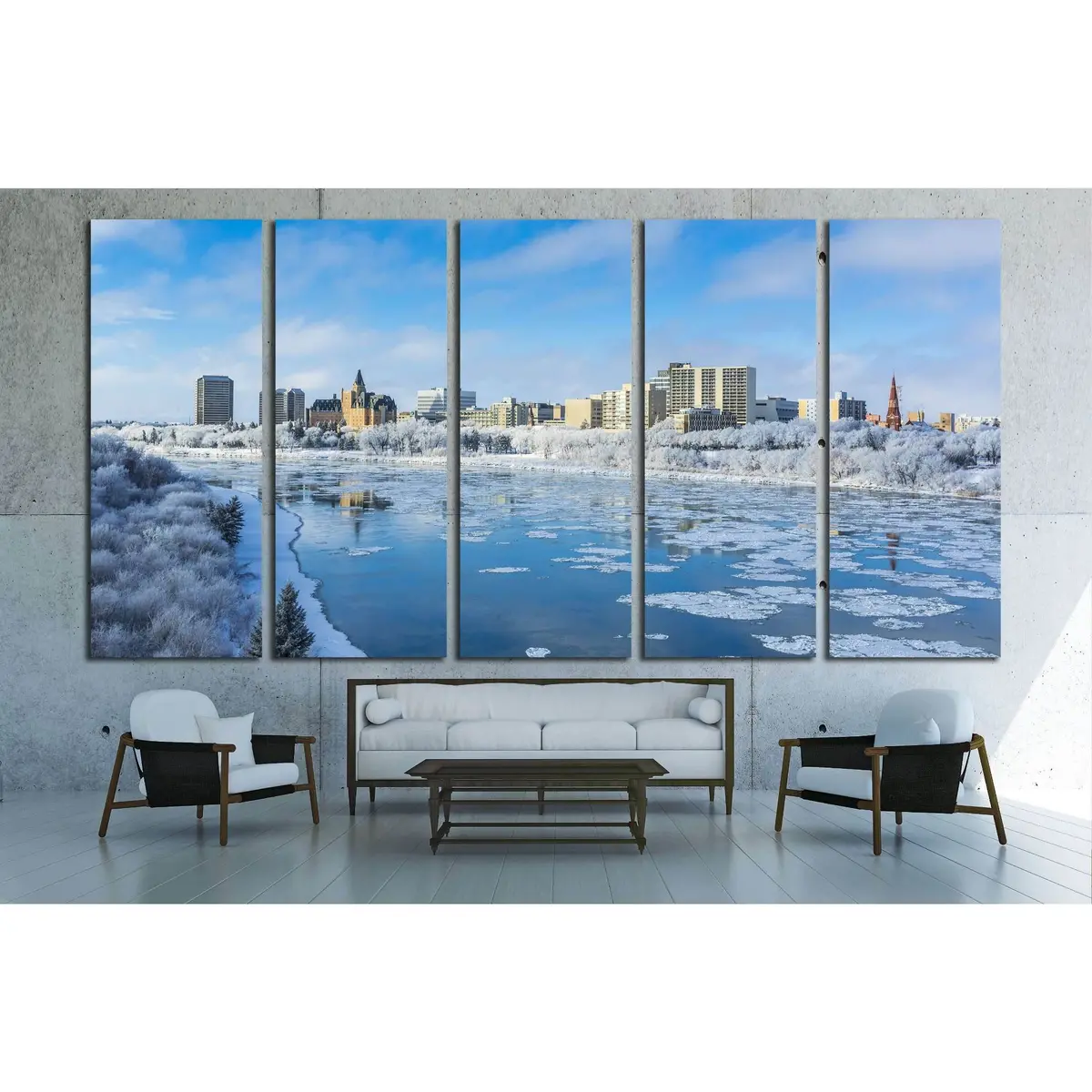 Saskatoon, Canada #2159 Premium Ready-to-Hang Canvas Wall Art - Image 3