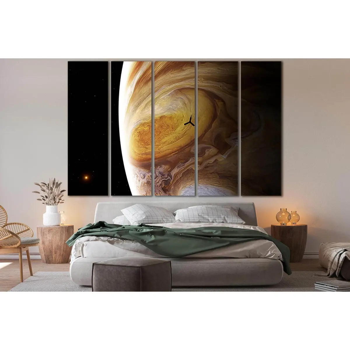 Satellite Orbiting Jupiter Artwork – SL960 Canvas Print, Pre-Strung & Ready to Display - Image 3