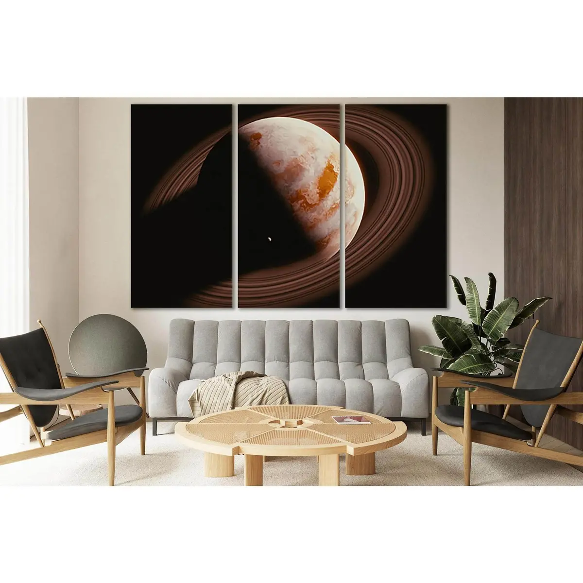 Saturn And Its Satellite №Sl419 Ready To Hang Canvas Print 5