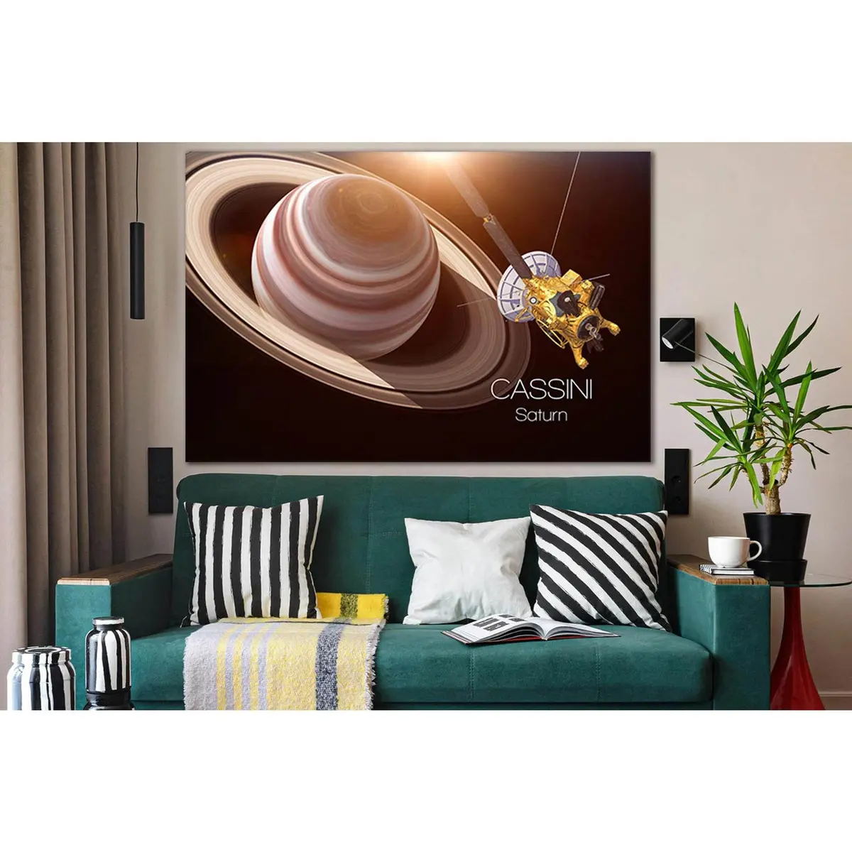 Saturn Artificial Satellite Cassini №Sl965 Ready To Hang Canvas Print 2