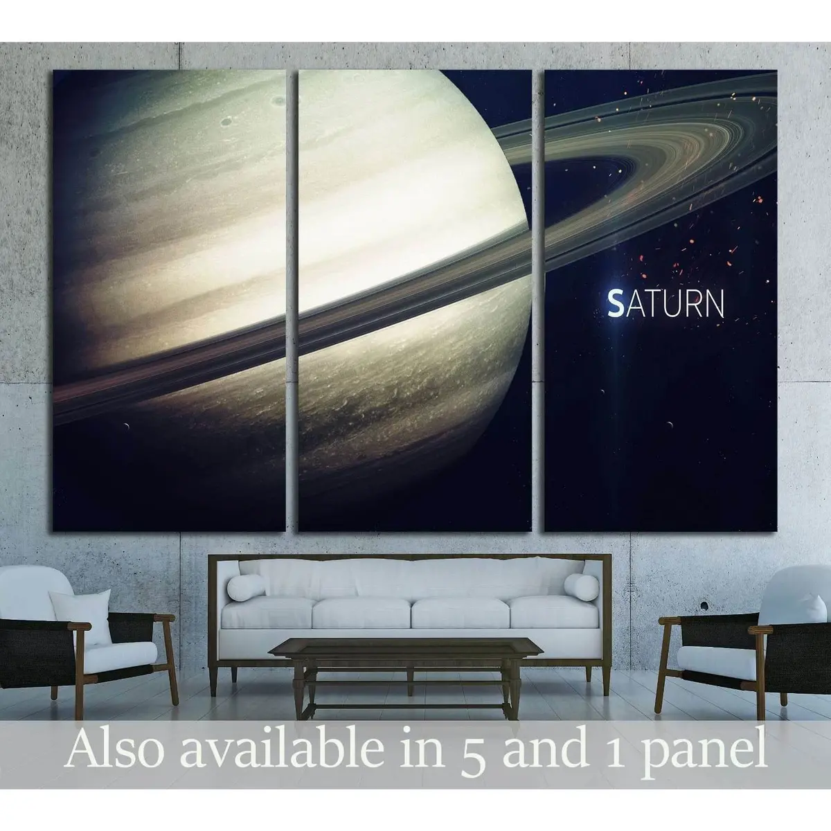 Saturn - High Resolution Beautiful Art Presents Planet Of The Solar System №2421 Ready To Hang Canvas Print 5