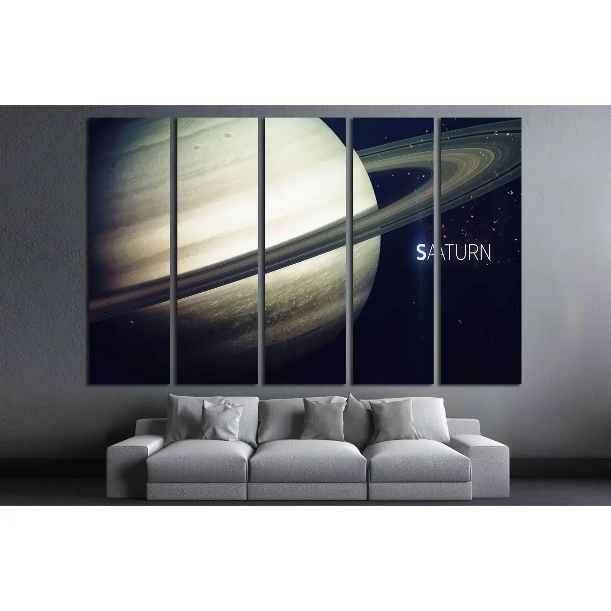 Saturn Planet Art – High-Resolution Canvas Print for Solar System Wall Decor - Image 3