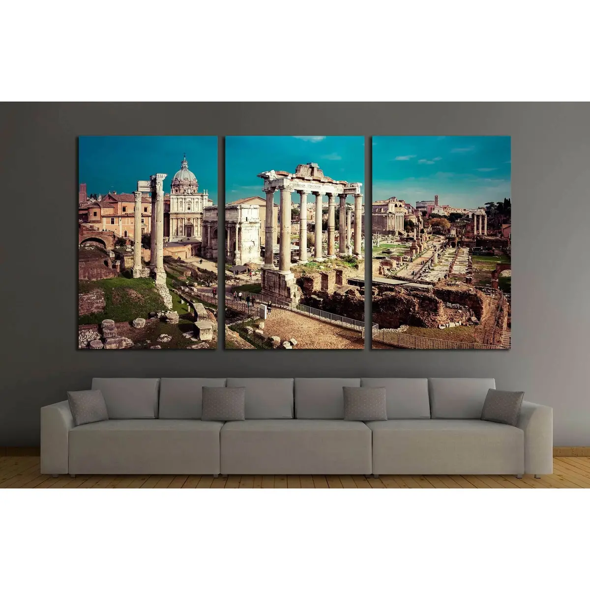 Saturn Temple In Rome, Italy №2905 Ready To Hang Canvas Print 5