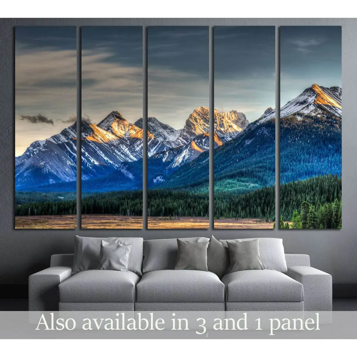 Kananaskis Country Mountain Landscape Canvas Wall Art – Ready-to-Hang Print