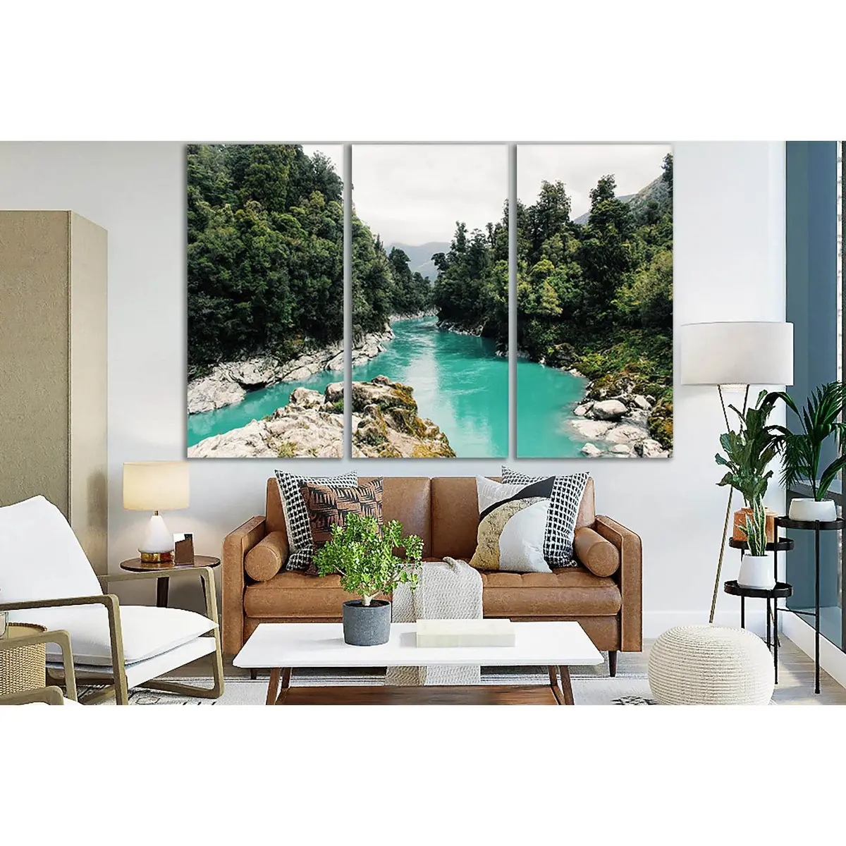 Scenic View Of Trees And River №Sl1081 Ready To Hang Canvas Print 5