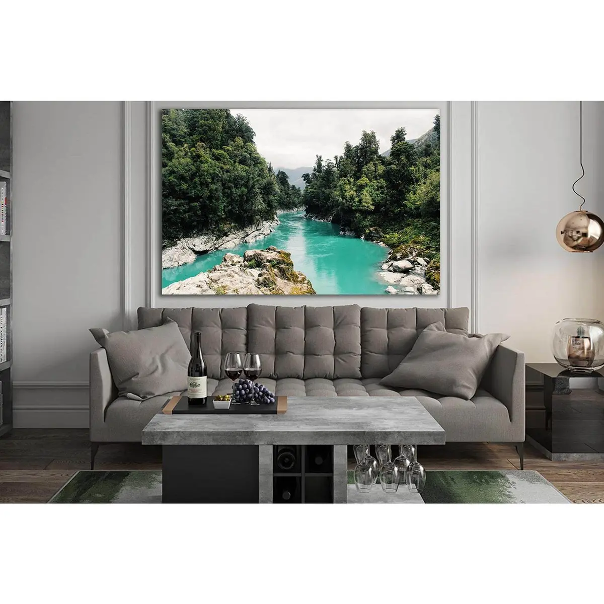 Scenic View Of Trees And River №Sl1081 Ready To Hang Canvas Print 2
