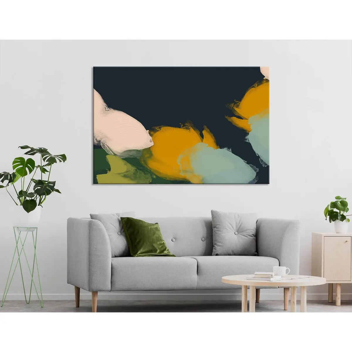 School Of Fish Abstract №04402 Ready To Hang Canvas Print 3