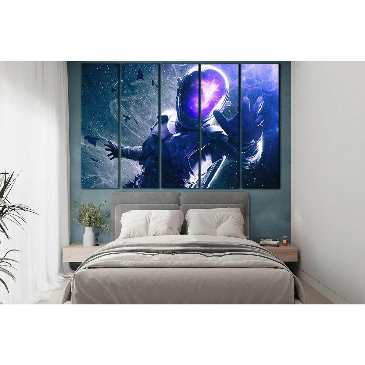 Futuristic Sci-Fi Astronaut Canvas Wall Art – Ready-to-Hang Print SL1282 - Image 3