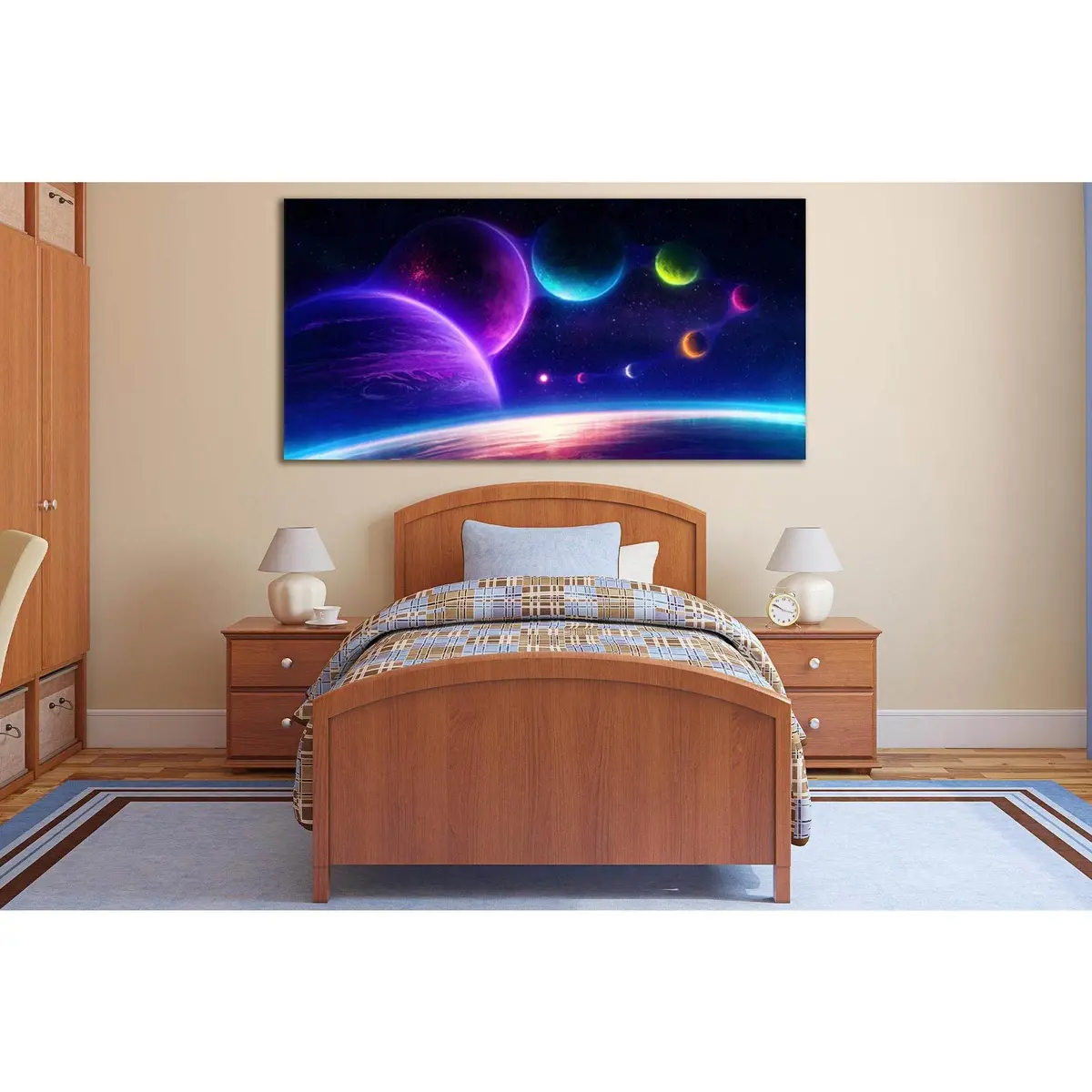Sci Fi Planets №Sl430 Ready To Hang Canvas Print 1