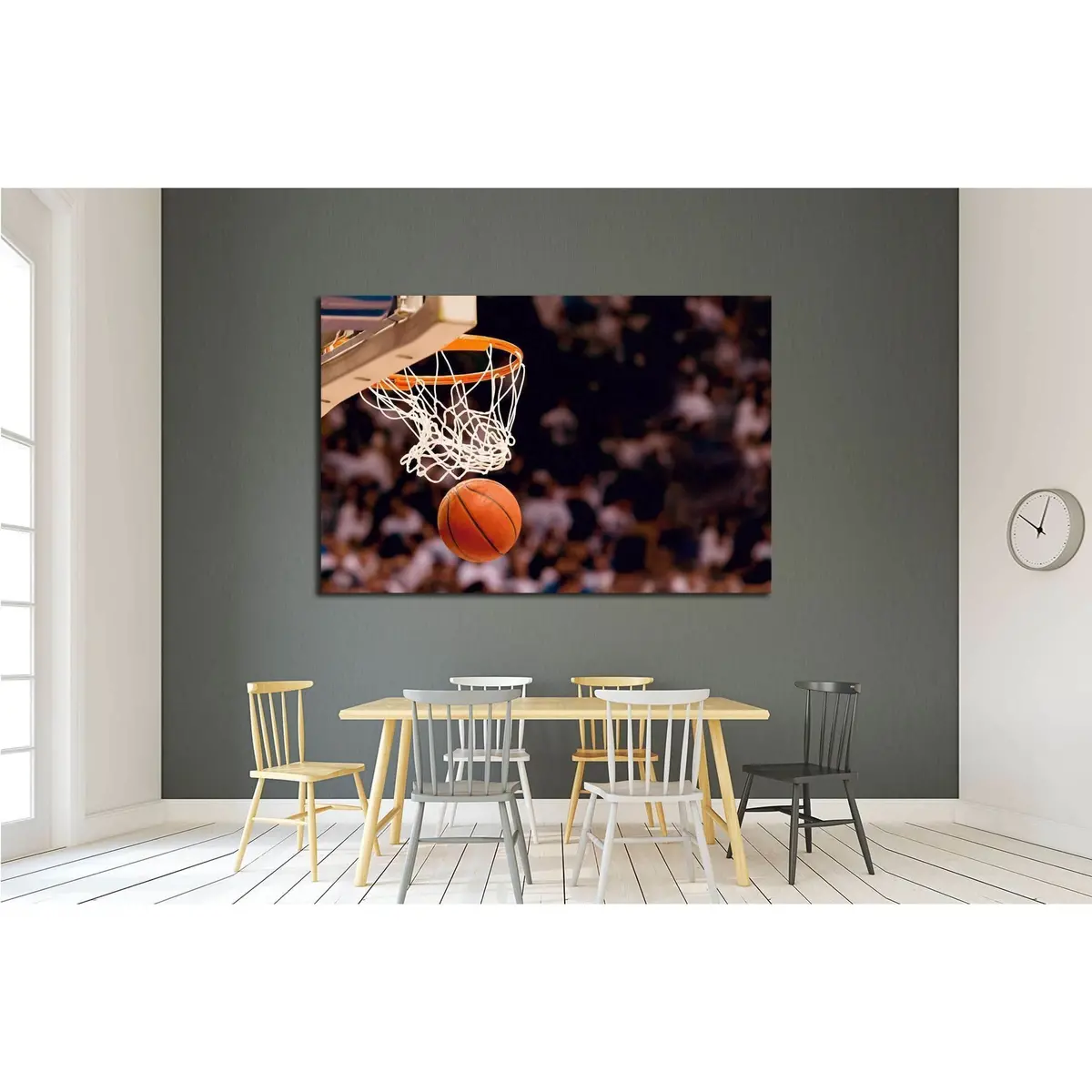 Scoring The Winning Points At A Basketball Game №2125 Ready To Hang Canvas Print 3
