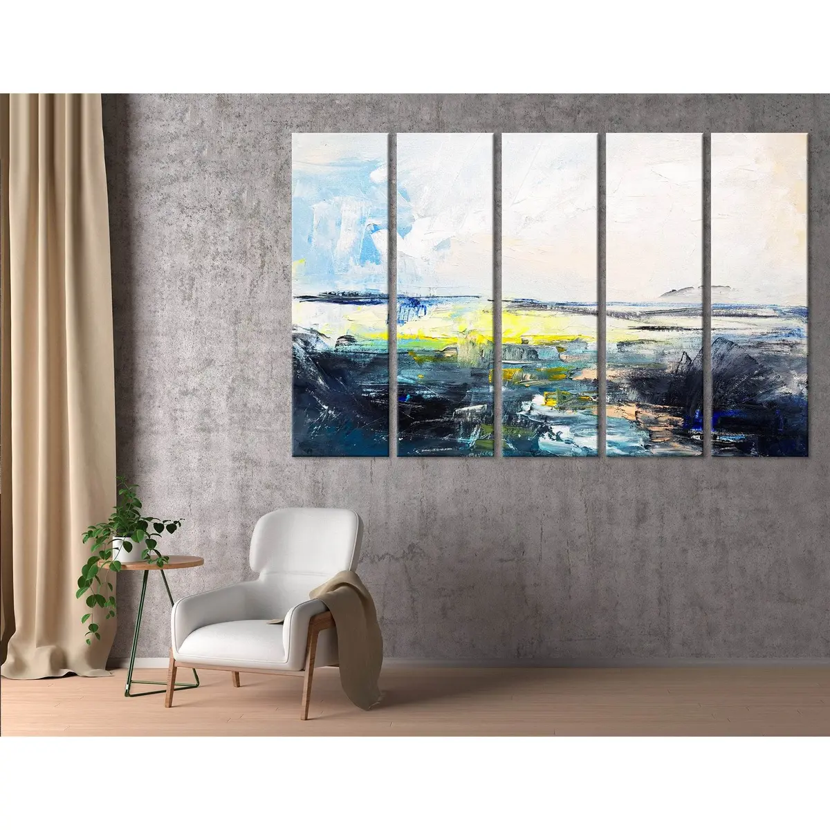 Abstract Ocean & Sunlight Canvas Art Print – Ready to Hang