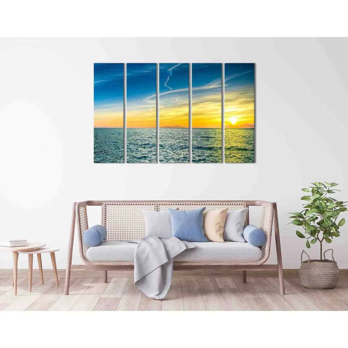 Sunrise Over Sea Channel D1236 – Premium Ready-to-Hang Canvas Print - Image 3