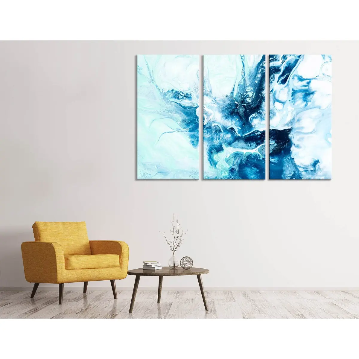 Sea Splatter Abstract №04423 Ready To Hang Canvas Print 5