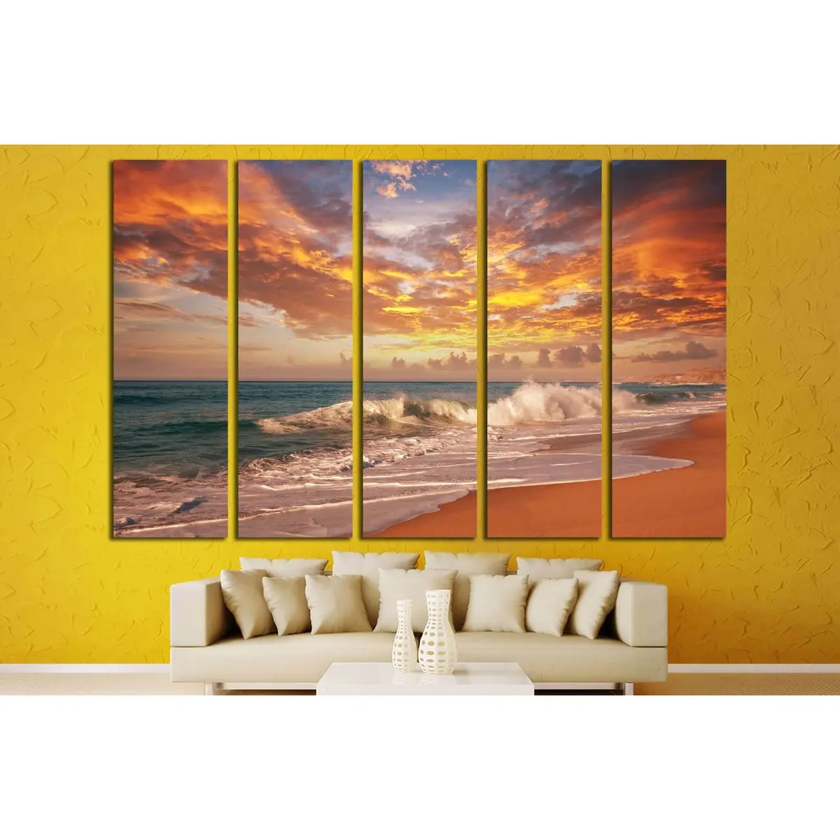 Ocean Sunset Canvas Art Print #2685 – Premium Ready-to-Hang Wall Decor - Image 3