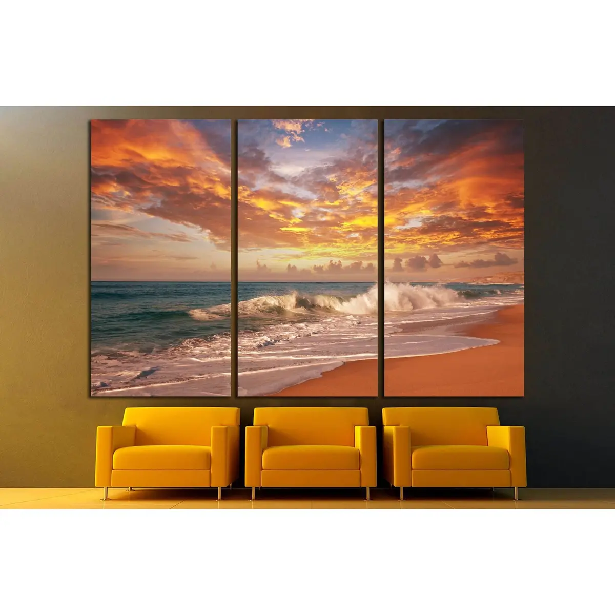 Sea Sunset №2685 Ready To Hang Canvas Print 5