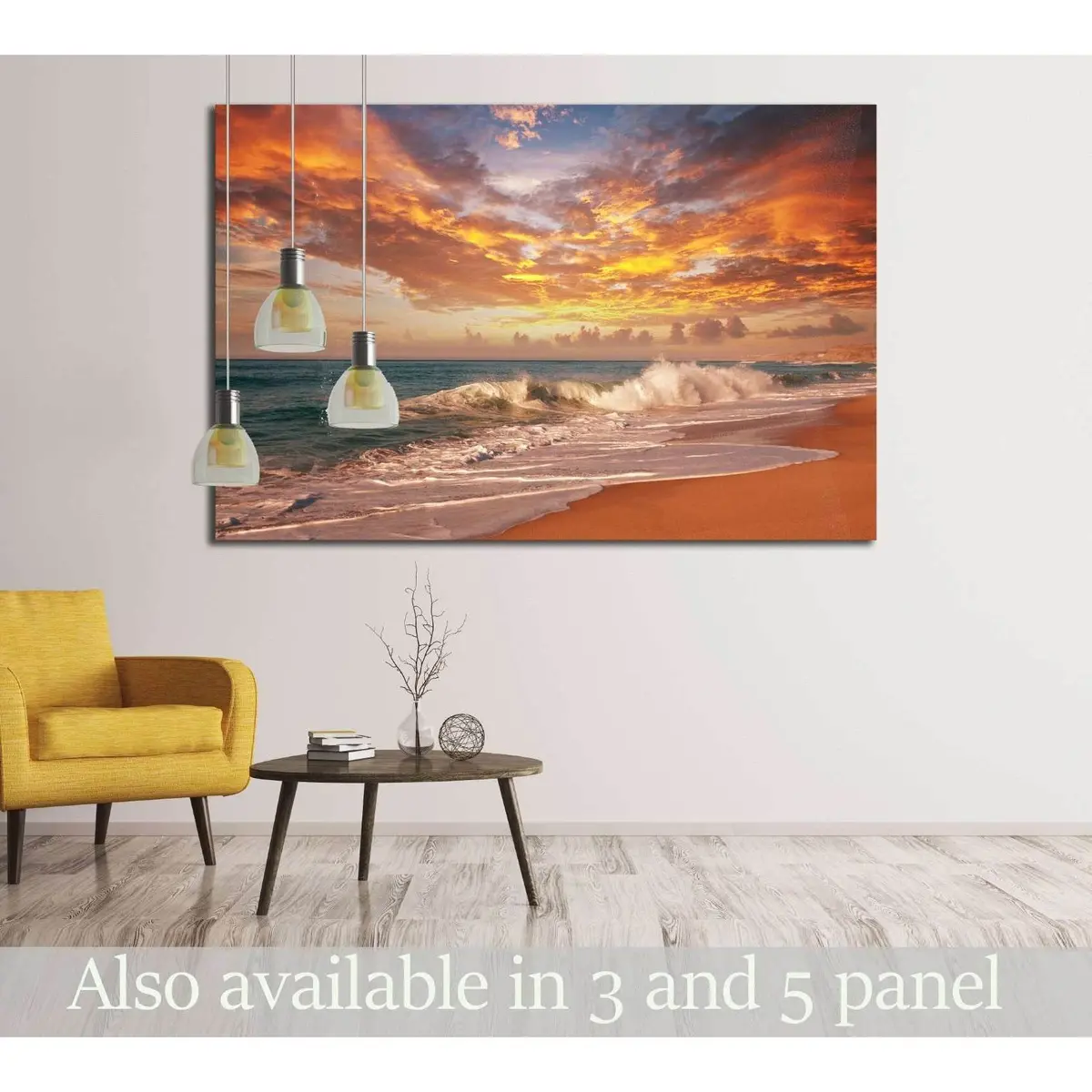 Sea Sunset №2685 Ready To Hang Canvas Print 1