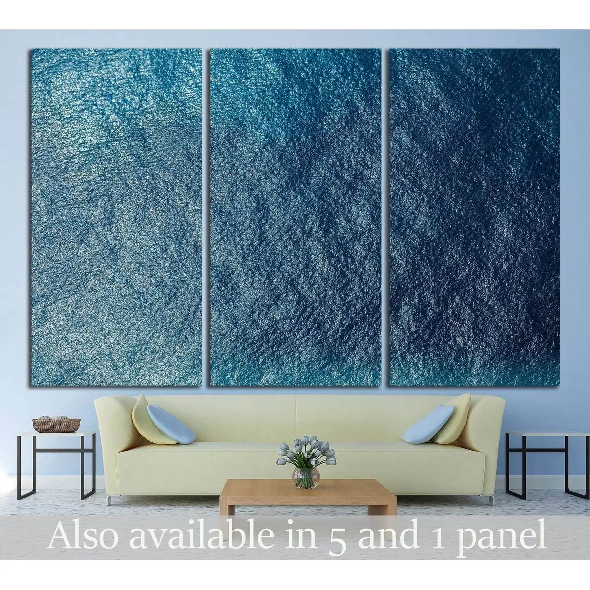 Sea Surface Aerial View №1401 Ready To Hang Canvas Print 5
