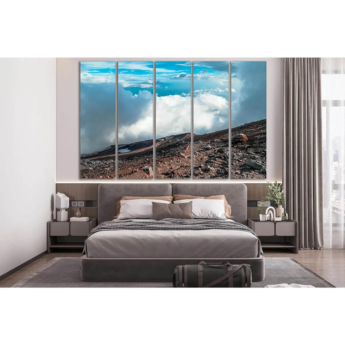 Mountain-Top Sea Scene #SL169 – Pre-Stretched Canvas Wall Art