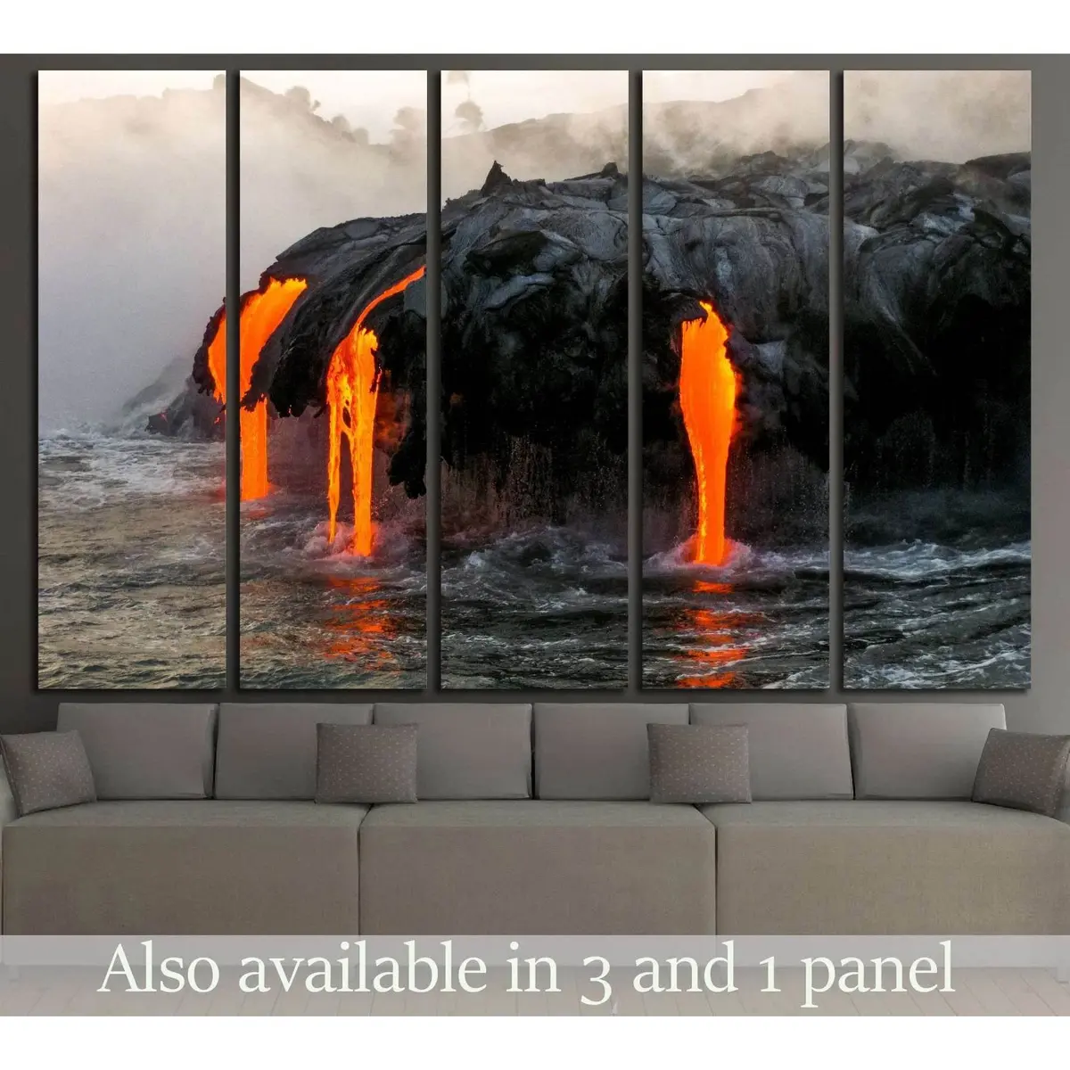 Stunning Ocean-View Kīlauea Volcano Canvas Art – Big Island, Hawaii