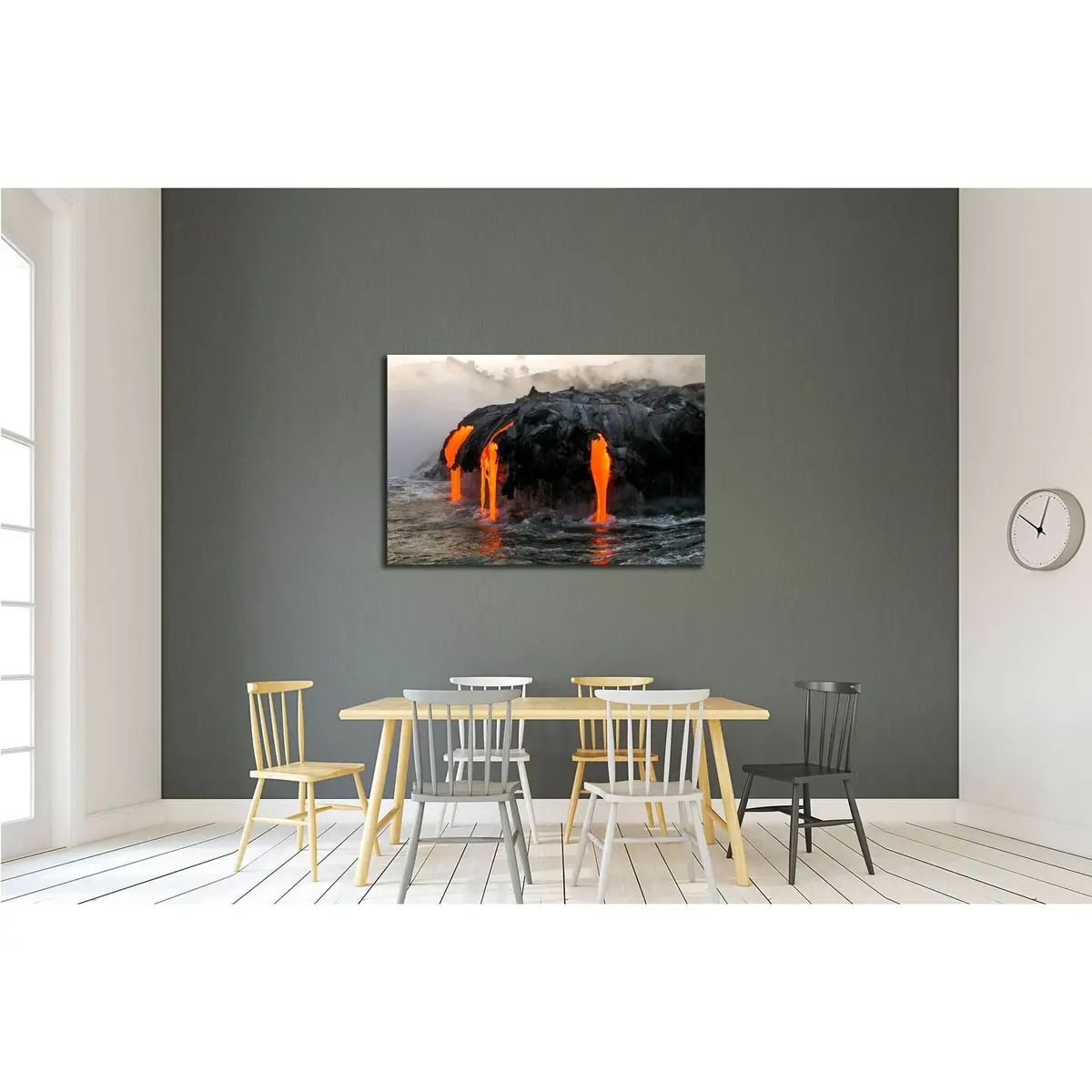 Sea View Of Kilauea Volcano In Big Island, Hawaii №3147 Ready To Hang Canvas Print 3