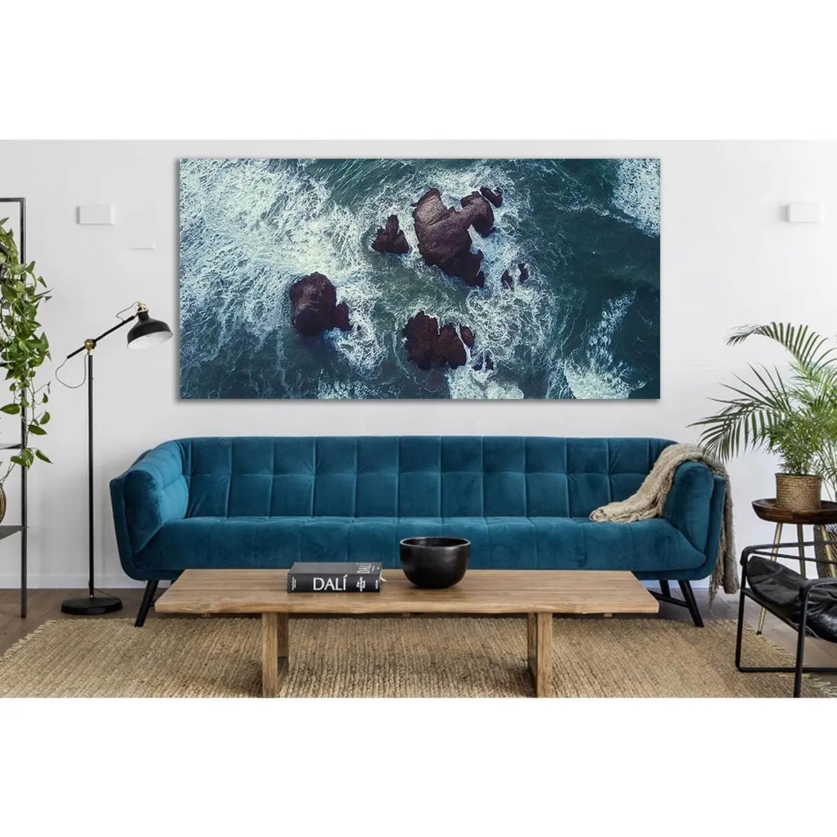 Sea Water And Rock №Sl172 Ready To Hang Canvas Print 1