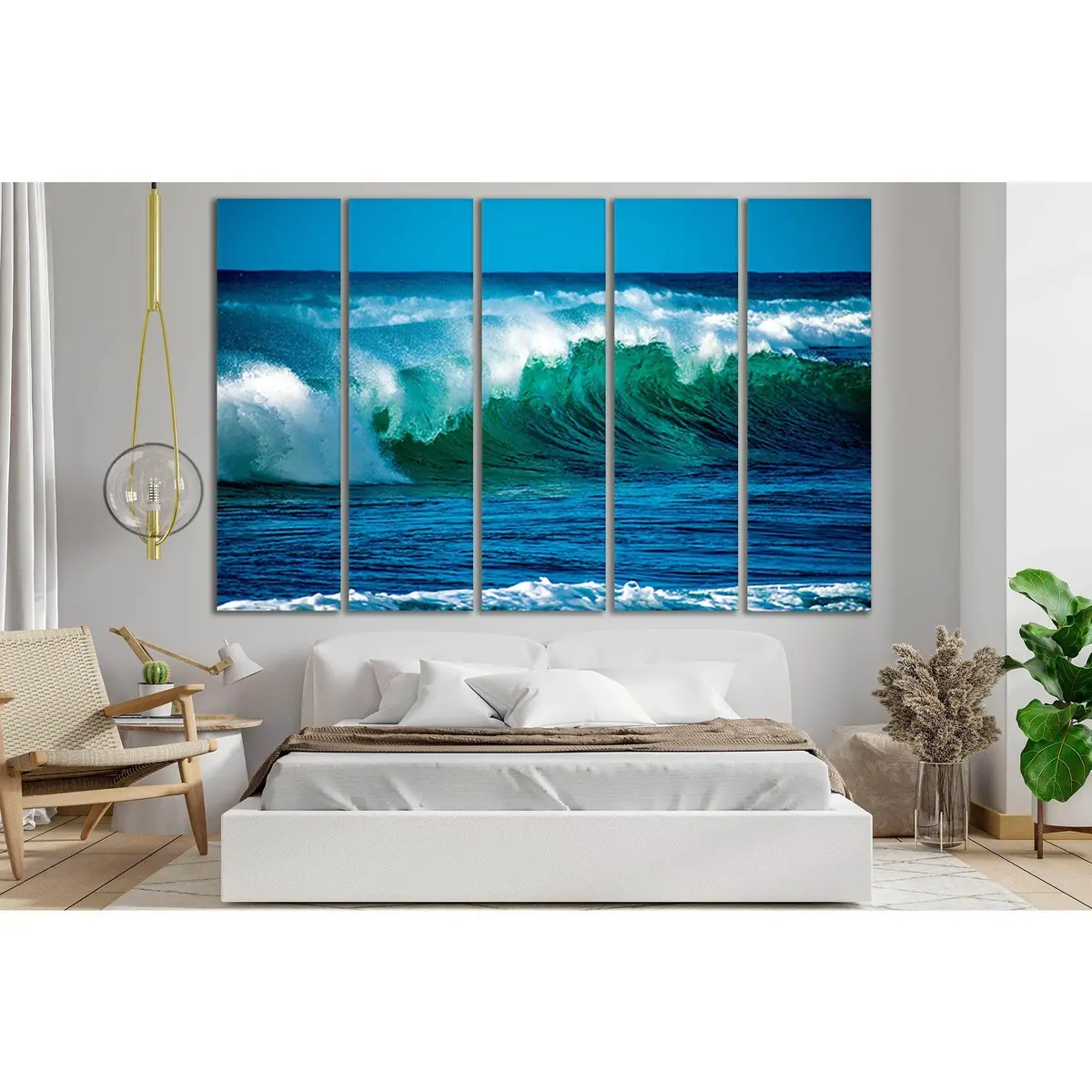 Ocean Wave Motion Canvas Wall Art Print – Ready to Hang - Image 3