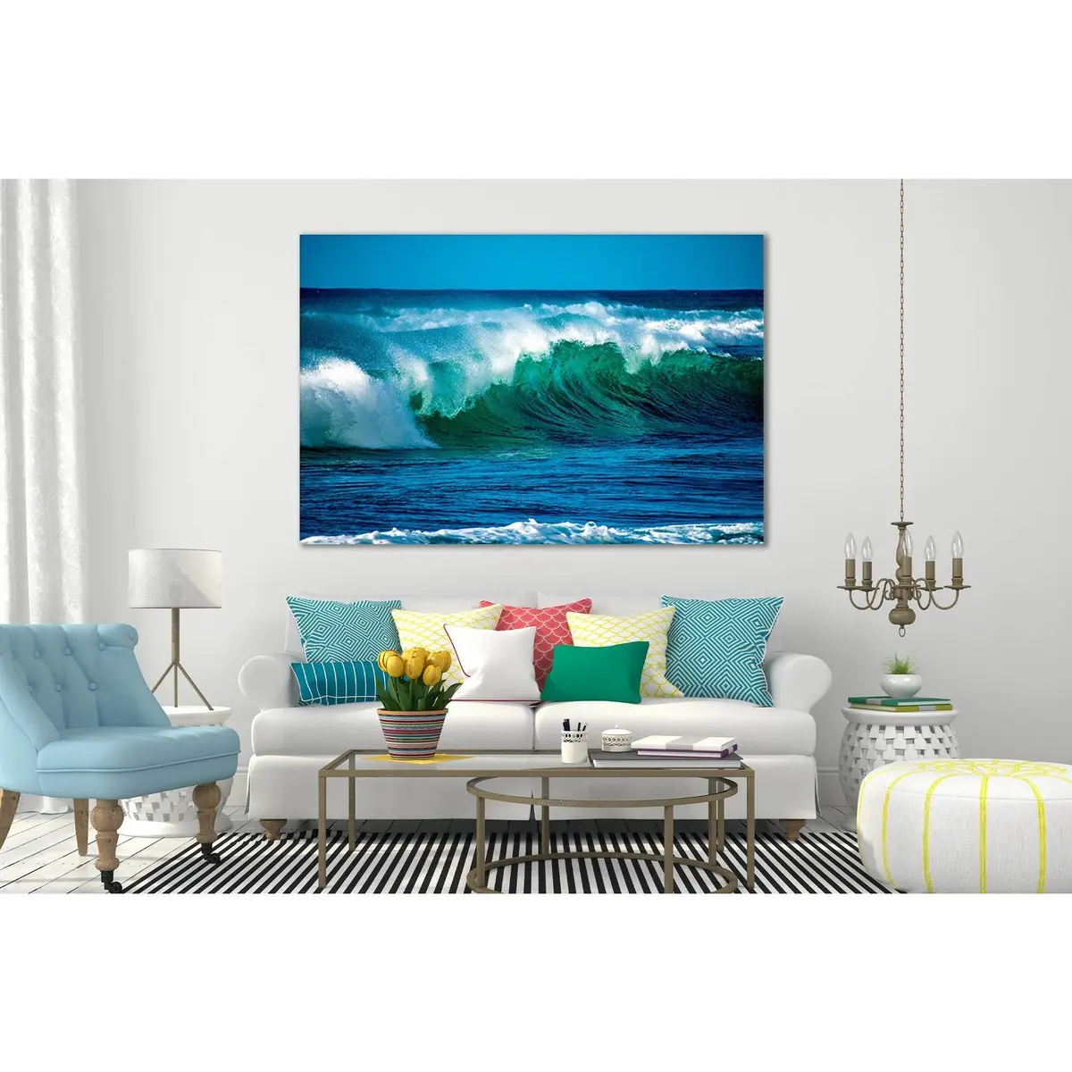 Sea Wave Movement №Sl87 Ready To Hang Canvas Print 1