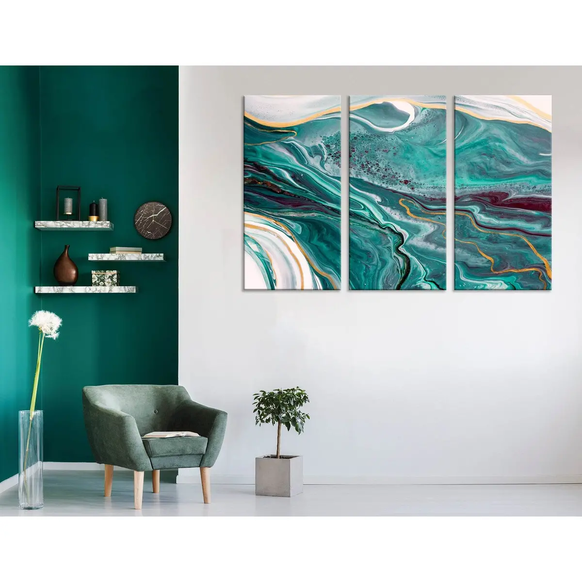 Sea Waves Abstract №04290 Ready To Hang Canvas Print 5