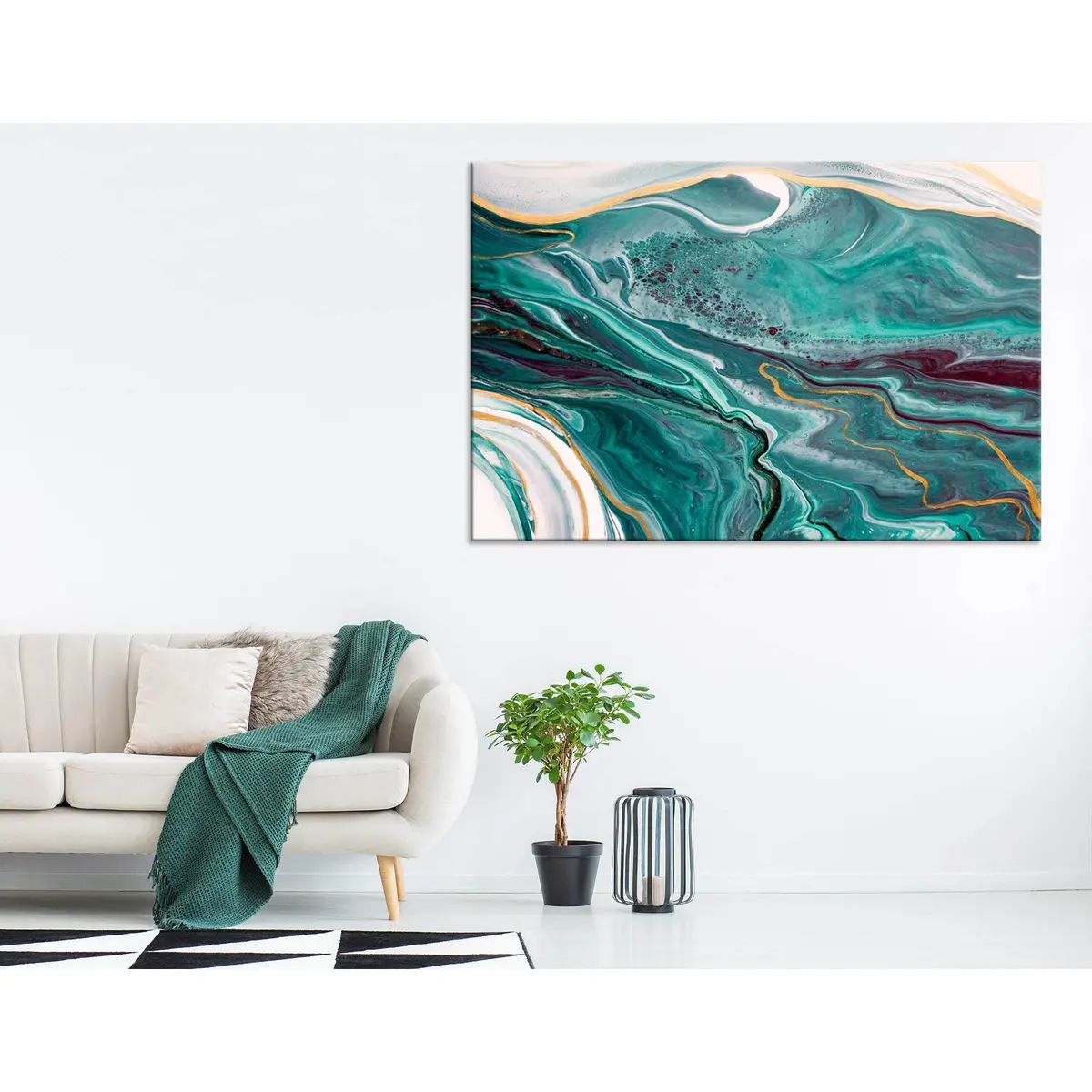 Sea Waves Abstract №04290 Ready To Hang Canvas Print 3