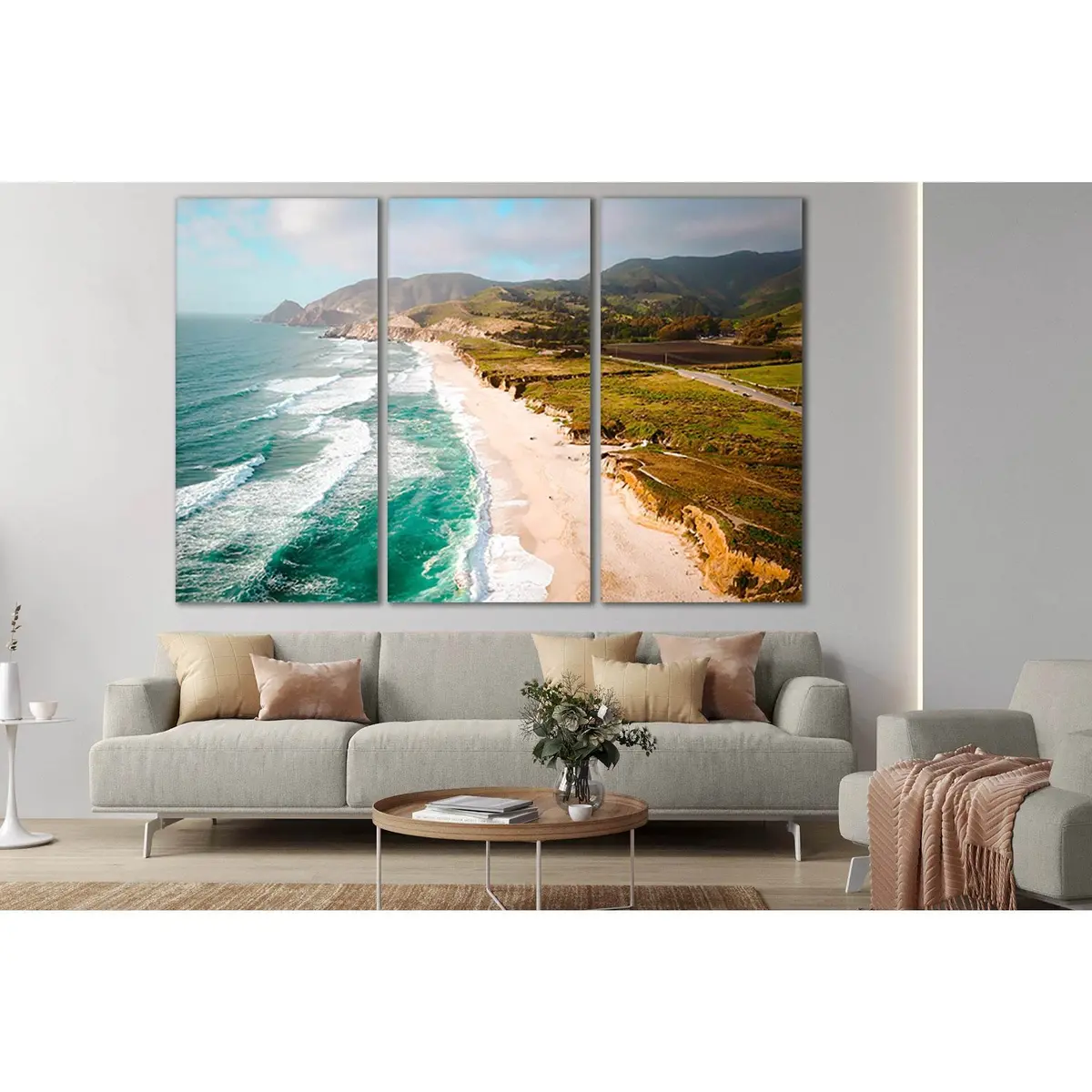 Sea Waves Line On The Beach №Sl166 Ready To Hang Canvas Print 5