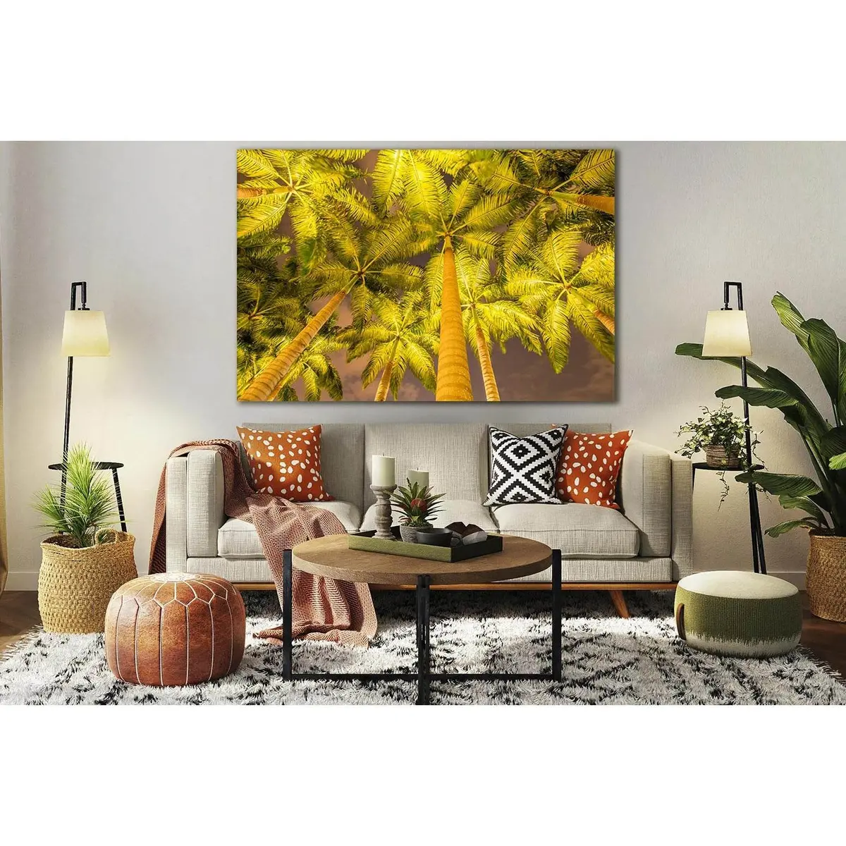Seasons Autumn Palm Trees №Sl1070 Ready To Hang Canvas Print 1