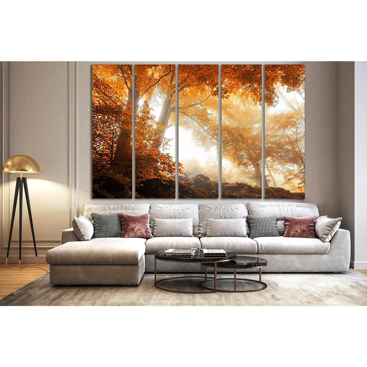 Autumn Trees Canvas Wall Art – Ready-to-Hang Seasonal Decor (SL1066) - Image 3