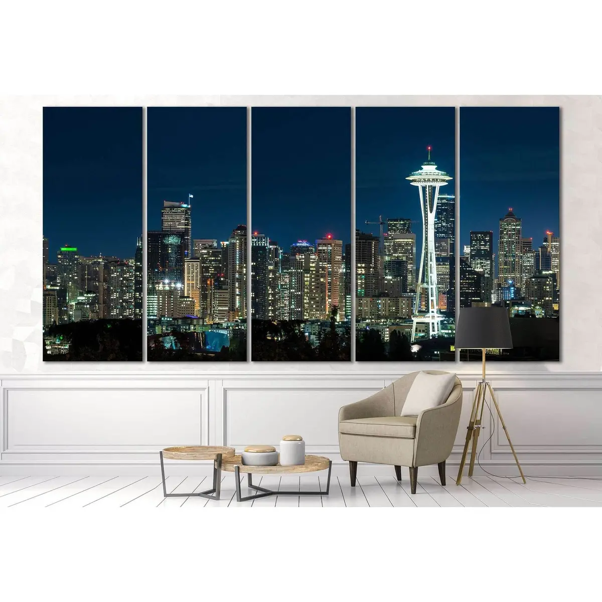 Seattle Skyline Canvas Art Print #3020 – Premium Ready-to-Hang Wall Decor - Image 3