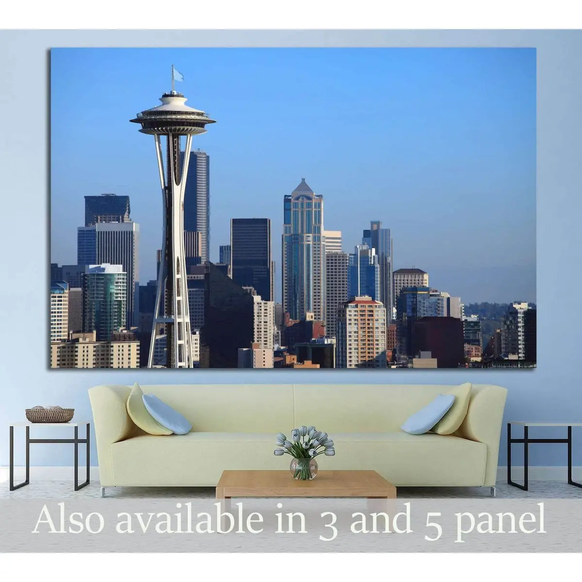 Seattle Downtown Skyline, Wa №1124 Ready To Hang Canvas Print 1