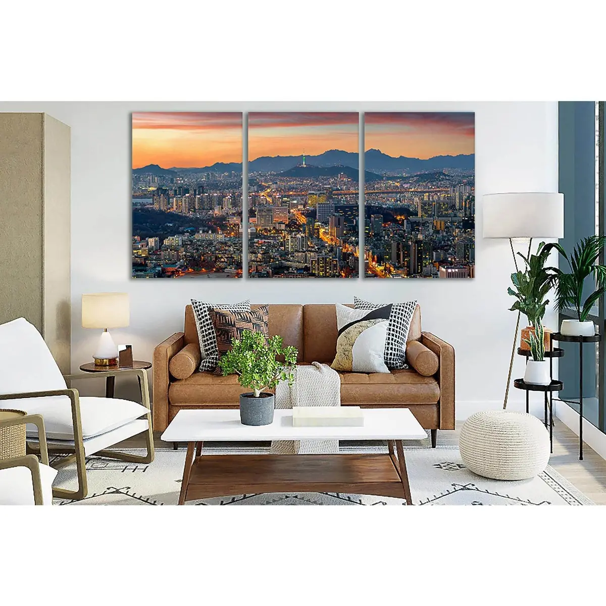 Seoul Cityscape In South Korea №Sl367 Ready To Hang Canvas Print 5