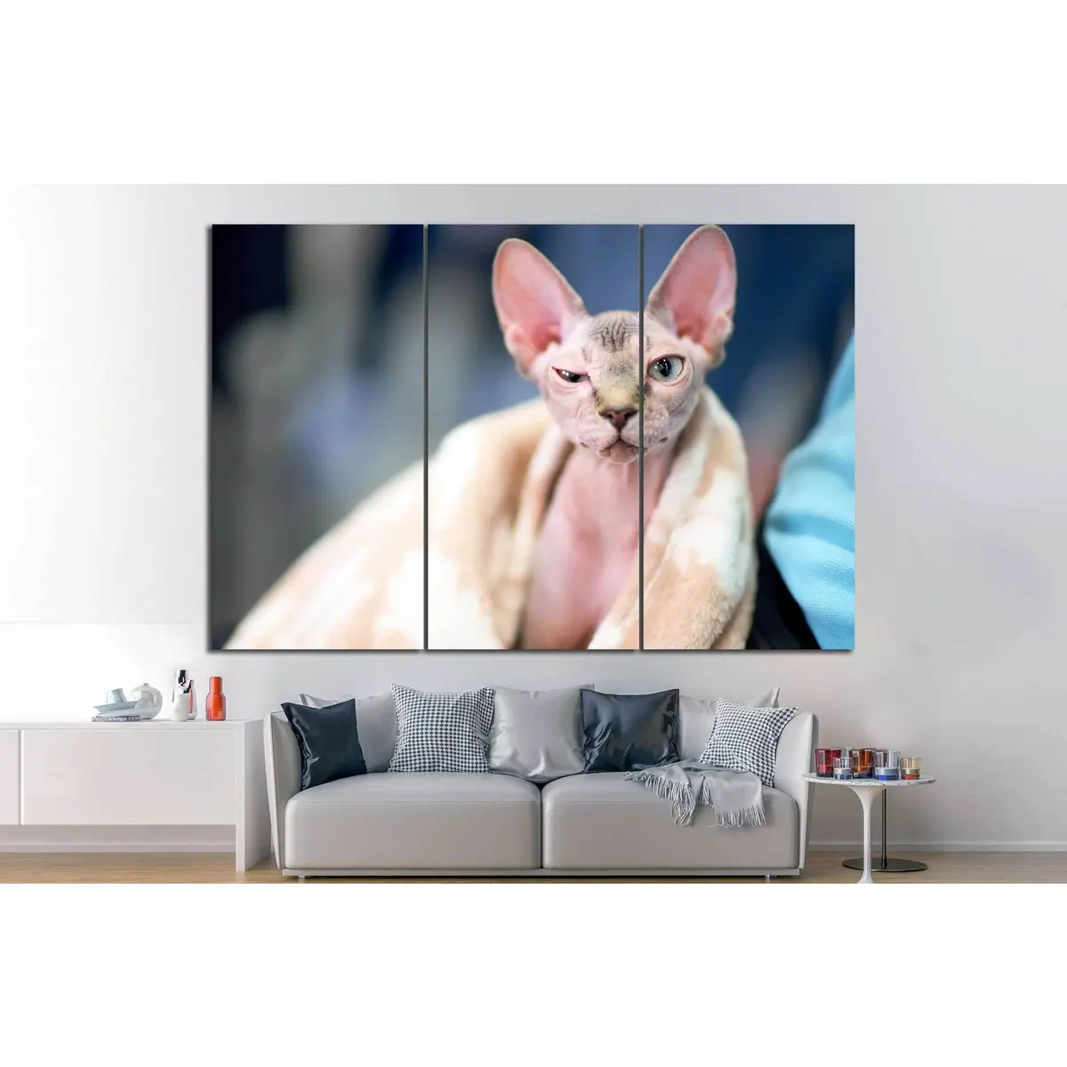 Serious Cat №13 Ready To Hang Canvas Print 5
