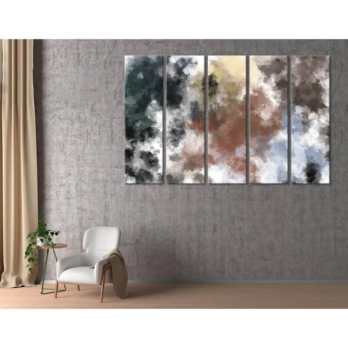 Premium Shabby Chic Abstract Canvas Art Print №04376 – Ready-to-Hang Wall Decor