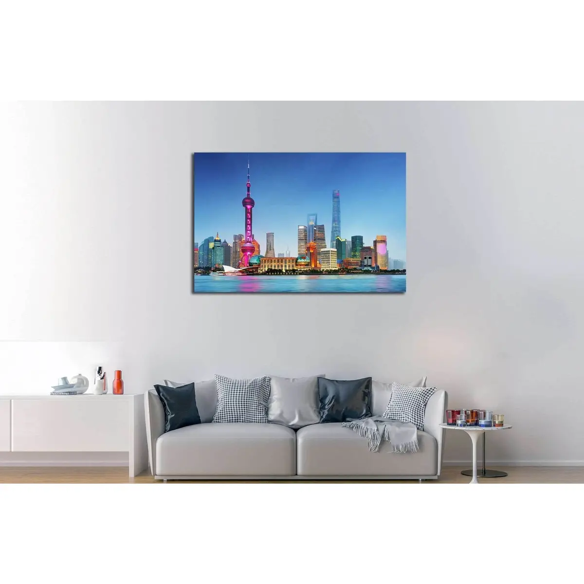 Shangahi Skyline, China №581 Ready To Hang Canvas Print 2