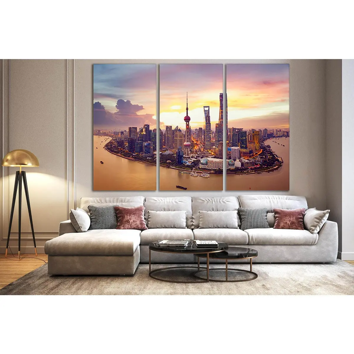 Shanghai China Huangpu River №Sl354 Ready To Hang Canvas Print 5