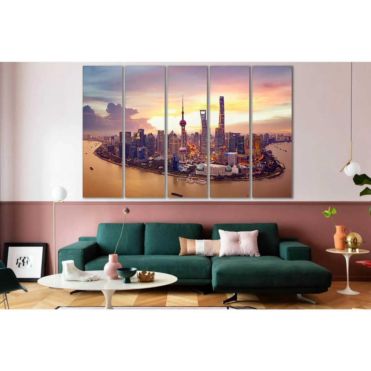 Shanghai Huangpu River Canvas Art Print №SL354 – Ready-to-Hang Premium Wall Decor - Image 3