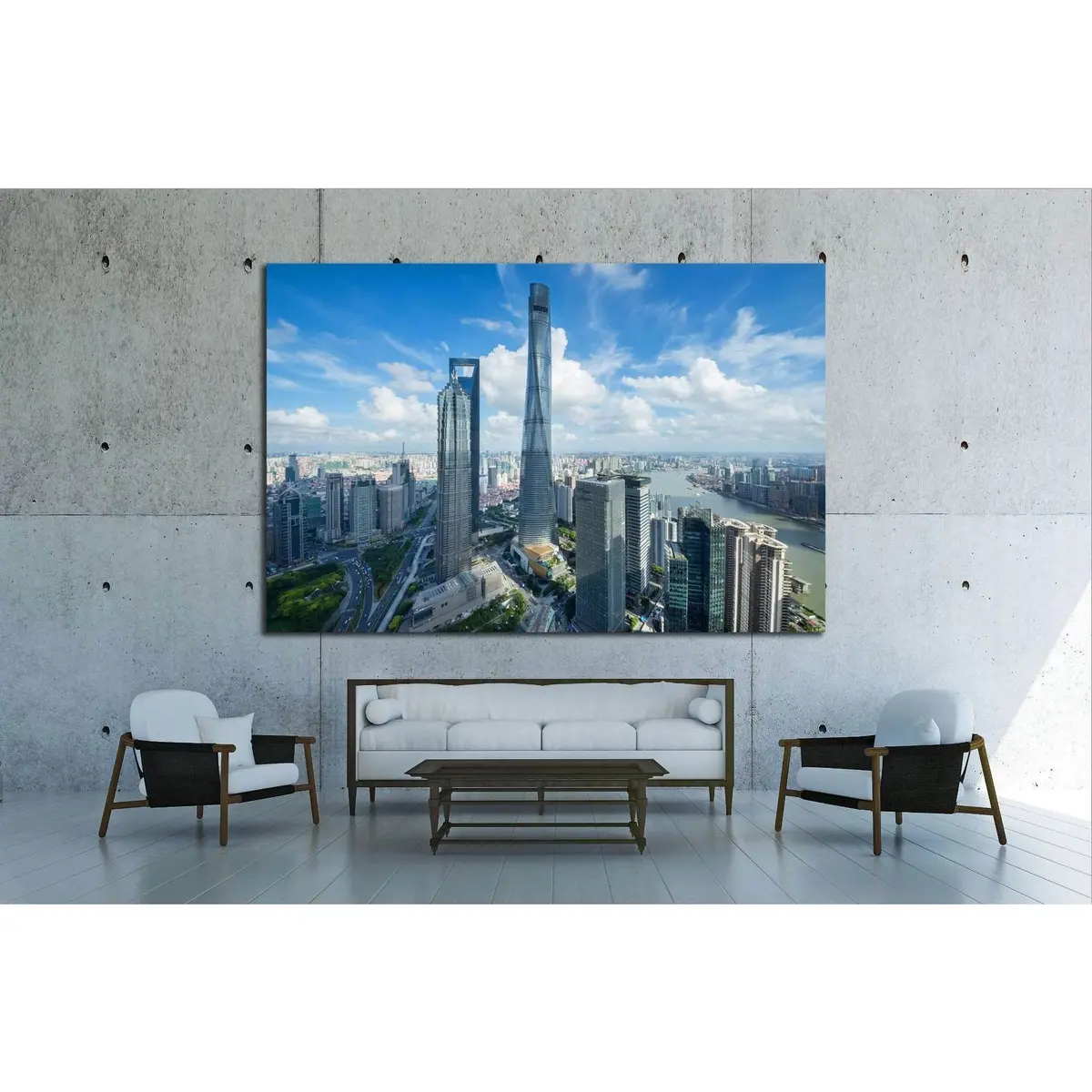 Shanghai, Jin Mao Tower, Shanghai Tower №1549 Ready To Hang Canvas Print 3