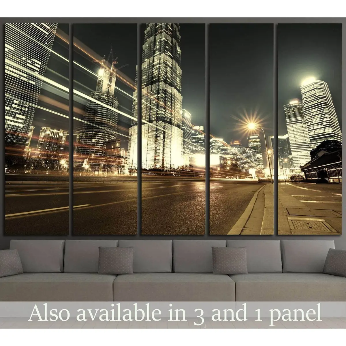 Shanghai Lujiazui Financial District #1527 — Ready-to-Hang Canvas Wall Art