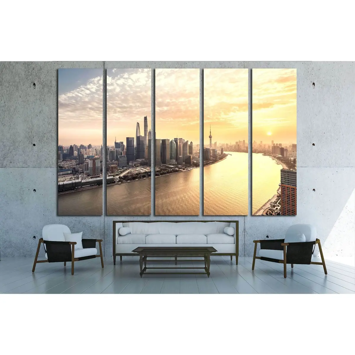 Shanghai Cityscape Canvas Art Print #2968 – Premium Ready-to-Hang Wall Decor - Image 3