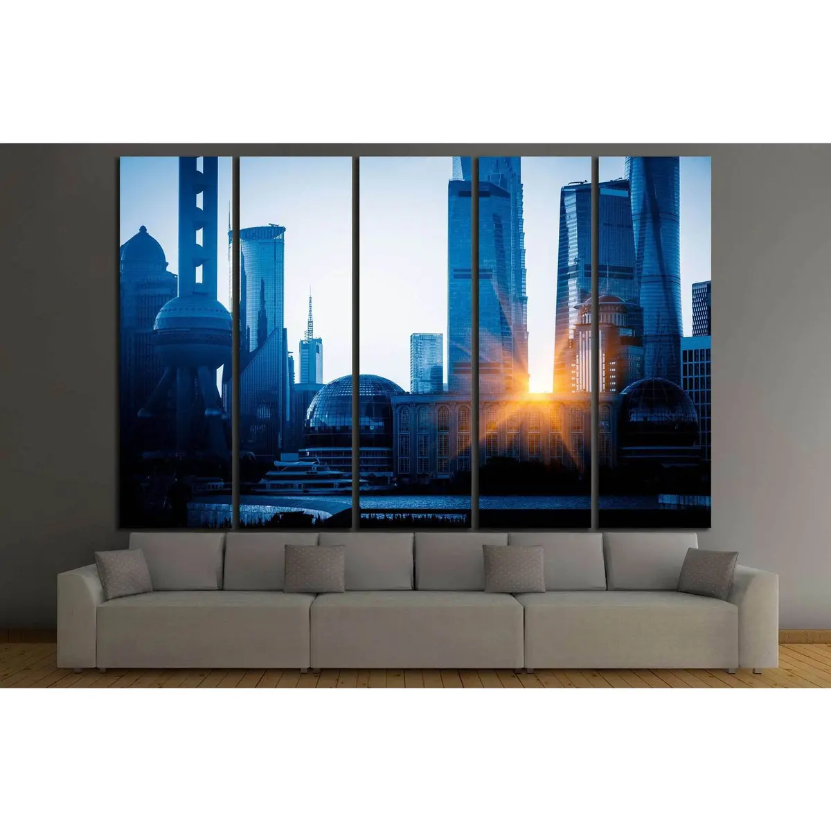 Shanghai Cityscape Canvas Art Print #1272 – Premium Ready-to-Hang Wall Decor - Image 3