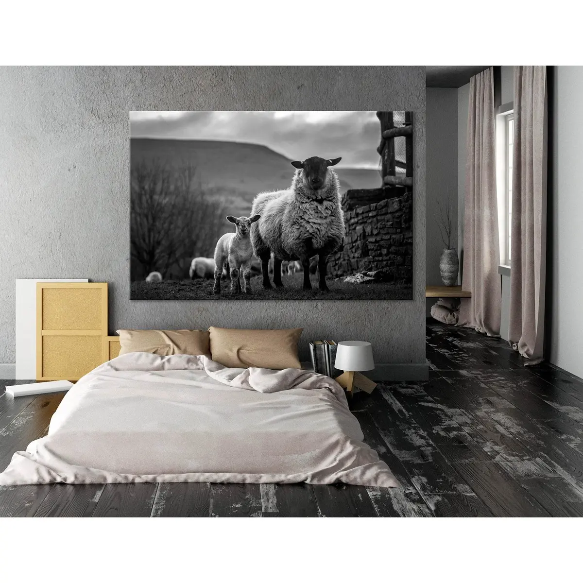 Sheeps In The Herefordshire Countryside №04230 Ready To Hang Canvas Print 3