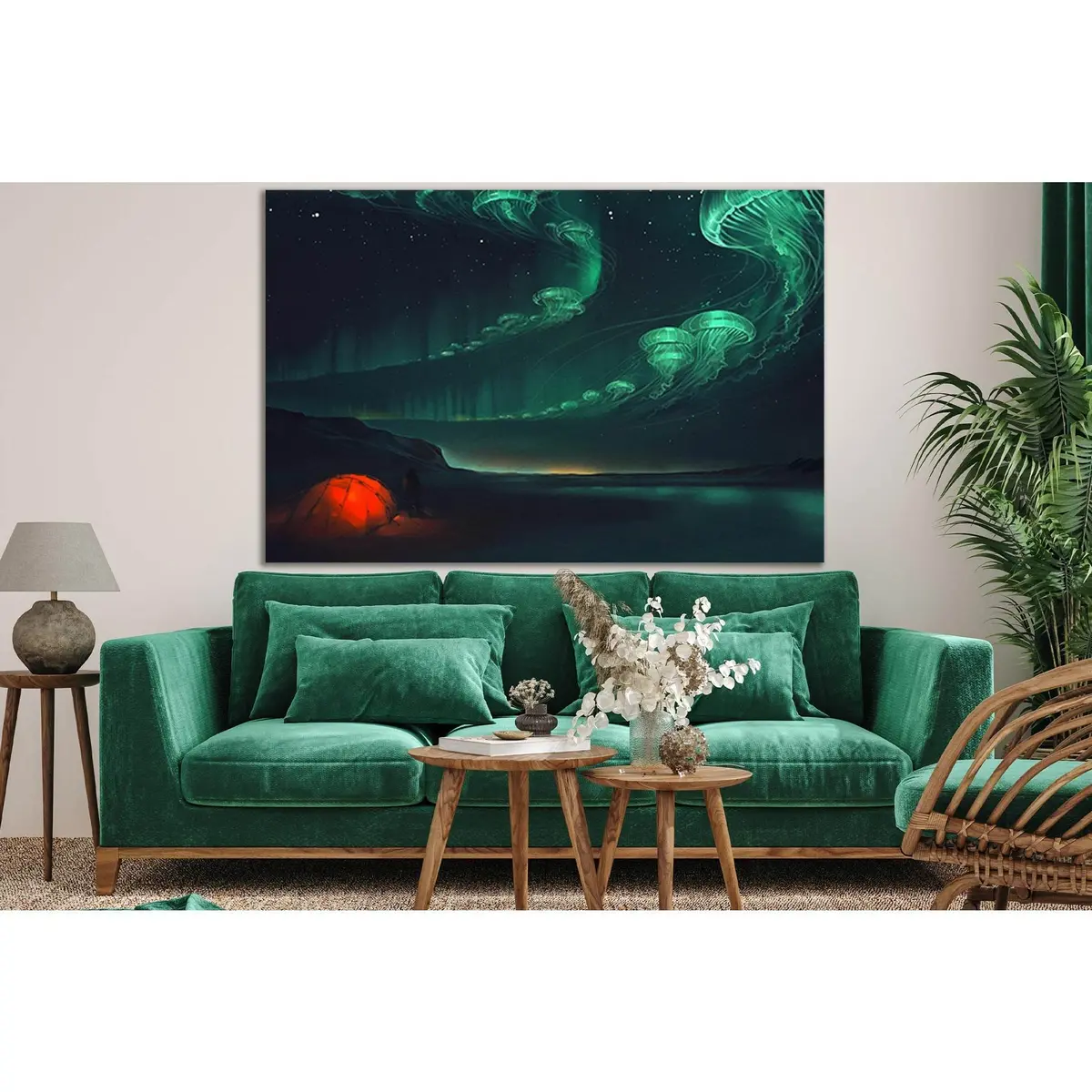 Shining Jellyfish In The Sky №Sl1277 Ready To Hang Canvas Print 1