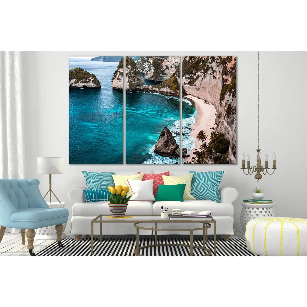 Shore Ocean Turquoise Waters №Sl193 Ready To Hang Canvas Print 5