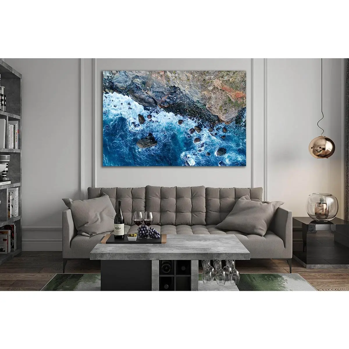 Shore Top View №Sl134 Ready To Hang Canvas Print 2