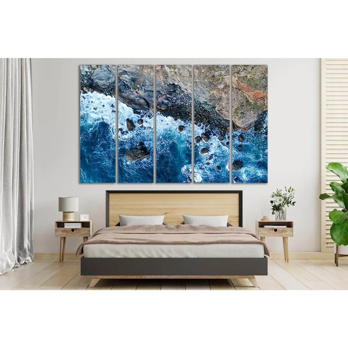Shore Top View No. SL134 — Ready-to-Hang Canvas Wall Art